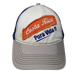 Costa Rica Pura Vida!! Trucker Cap Multicolor One Size Adjustable Mesh Back